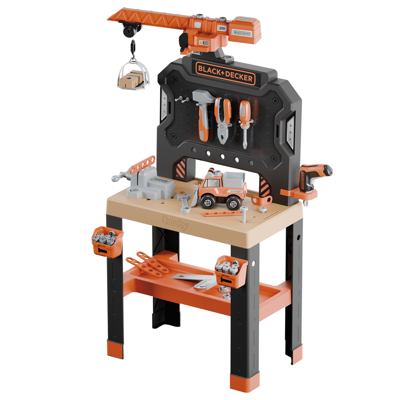Smoby Black + Decker Bricolo Builder speelgoed werkbank Smoby Black + Decker Bricolo Builder speelgoed werkbank