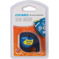 Labeltape dymo letratag plastic 12mm geel - thumbnail