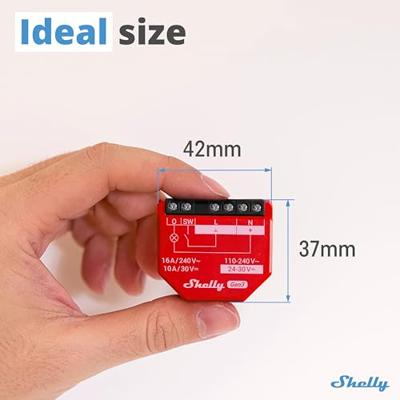 Shelly Shelly 1PM Gen3 Schakel-meetactor Bluetooth, WiFi Shelly Shelly 1PM Gen3 Schakel-meetactor Bluetooth, WiFi