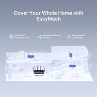 Mercusys MR47BE draadloze router 2.5 Gigabit Ethernet Tri-band (2,4 GHz / 5 GHz / 6 GHz) Zwart - thumbnail