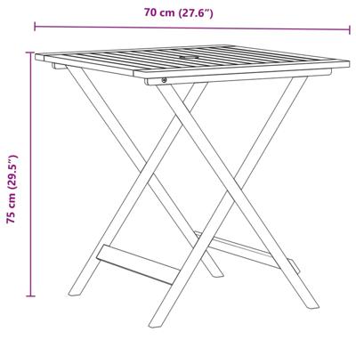 3-delige Bistroset poly rattan en massief hout beige
