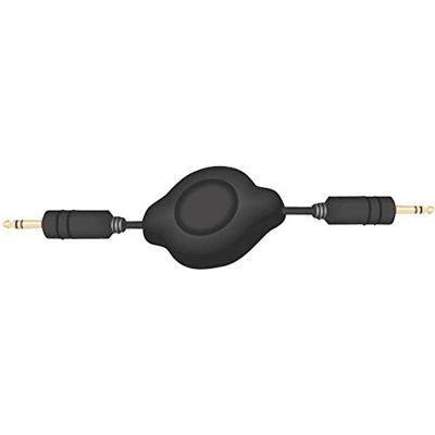 SpeaKa Professional SP-7869796 Jackplug Audio Aansluitkabel [1x Jackplug male 3,5 mm - 1x Jackplug male 3,5 mm] 1.10 m Zwart Incl. oproller, Vergulde