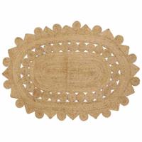 Tapijt Beige 100 x 152 cm Jute - thumbnail