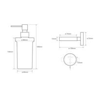 Zeepdispenser Sapho X-Round Hangend 230 ML Chroom / Melkglas Sapho - thumbnail