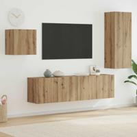 TV-kast Wandgemonteerd 4 pcs Artisan Eiken Bewerkt hout - thumbnail