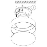 Eglo PlafondlampViserbella 38cm goud - 97641 - thumbnail