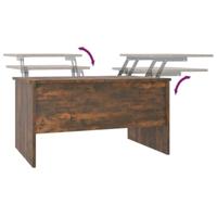 Salontafel 80x50x42,5 cm bewerkt hout gerookt eikenkleurig - thumbnail