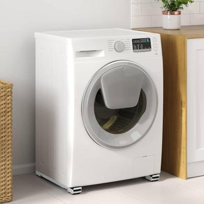 VidaXL Wasmachinebasis 2 pcs zilver 72 x 5 x 4,5 cm roestvrij staal