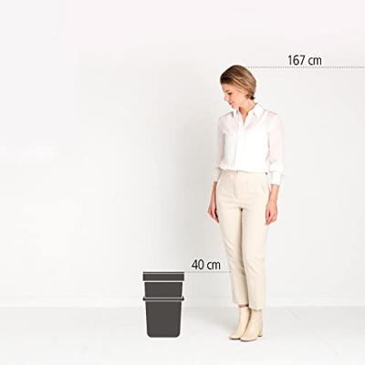 Brabantia Sort & Go afvalemmer 16 liter light grey - thumbnail