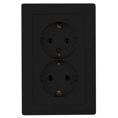 Kopp 920950089 Wandcontactdoos Inzetstuk Paris Zwart (mat) 1 stuk(s)