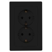 Kopp 920950089 Wandcontactdoos Inzetstuk Paris Zwart (mat) 1 stuk(s) - thumbnail