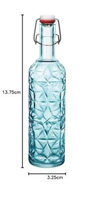 Bormioli Rocco Beugelfles / Weckfles Oriente - Blauw - 1 liter Bormioli Rocco Beugelfles / Weckfles Oriente - Blauw - 1 liter