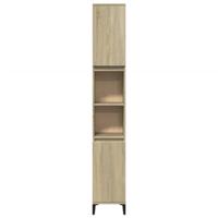 Badkamerkast 30x30x190 cm bewerkt hout sonoma eikenkleurig - thumbnail