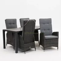 Tuinstoel veloso met Stoneo graphite 180 cm - thumbnail