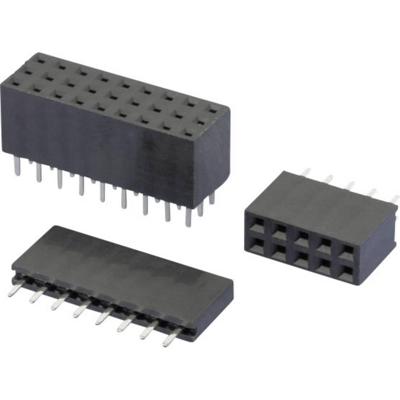 W & P Products Female header (standaard) Aantal rijen: 1 Aantal polen per rij: 8 157-08-1-00 1 stuk(s)