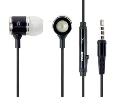 In-Ear oordopjes met microfoon 'Zwart'