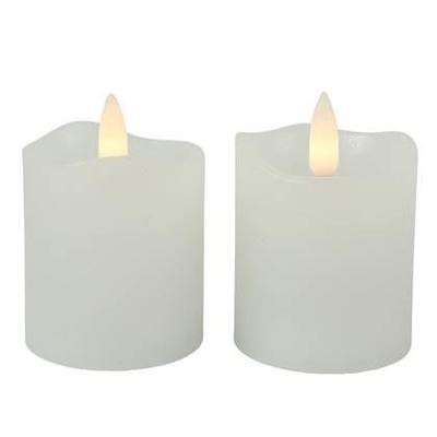 Led kaars Lyon D5 H 7 cm wit