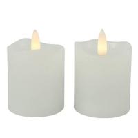 Led kaars Lyon D5 H 7 cm wit - thumbnail