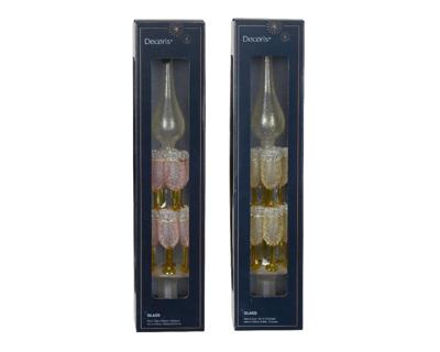 Decoris piek glas met glazen 5.8x5.8x31cm Decoris piek glas met glazen 5.8x5.8x31cm