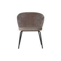 WOOOD Eetkamerstoel 'Admit' Velvet, kleur khaki - thumbnail