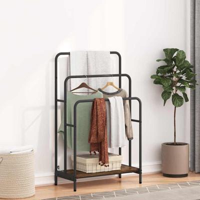 Kledingrek met plank Rook eik 60 x 30 x 100.5 cm Bewerkt hout