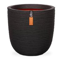 Capi Pot Bol Rib NL 35x34 cm - Zwart - thumbnail