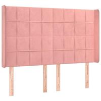 Boxspring met matras en LED fluweel roze 140x200 cm - thumbnail