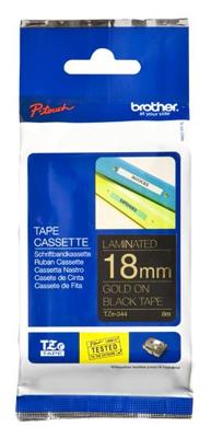 Labeltape Brother TZe, TZ TZe-344 PET Tapekleur: Zwart Tekstkleur:Goud 18 mm 8 m Labeltape Brother TZe, TZ TZe-344 PET Tapekleur: Zwart Tekstkleur:Goud 18 mm 8 m