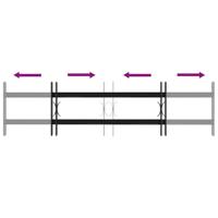 Raam Rooster Zwart 115 x 30 cm Gepoedercoat staal - thumbnail