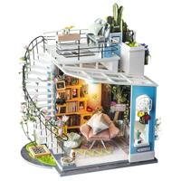 Robotime Miniatuur bouwpakket Dora's Loft met LED licht Knutselen - thumbnail