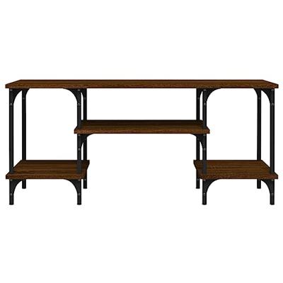 Tv-meubel 102x35x45,5 cm bewerkt hout bruineikenkleurig