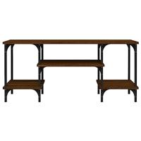 Tv-meubel 102x35x45,5 cm bewerkt hout bruineikenkleurig - thumbnail