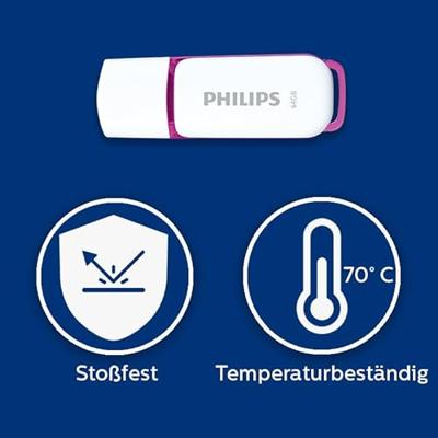Philips FM64FD70B USB flash drive 64 GB USB Type-A 2.0 Paars, Wit Philips FM64FD70B USB flash drive 64 GB USB Type-A 2.0 Paars, Wit