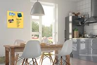 Sigel SI-B1108 Glasmagneetbord Be!Board 45x45 cm + 2 Magneten en Bevestigingsmateriaal Geel - thumbnail
