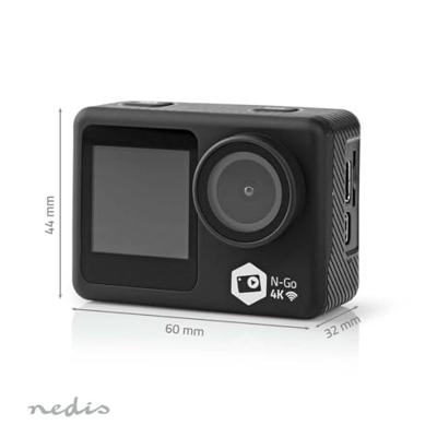 Action Cam | 4K@30fps | 16 MPixel | Waterbestendig tot: 30.0 m | 90 min | Wi-Fi | App beschikbaar voor: Android / IOS | Mounts inbegrepen | Zwart - thumbnail