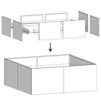 Plantenbak 80x80x30 cm roestvrij staal - thumbnail