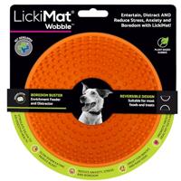 Voerbak voor honden Lickimat Wobble Oranje Orange Rubber - thumbnail