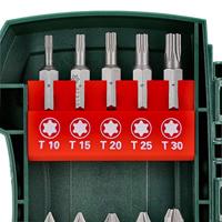 Metabo 630454000 Bitset 20-delig Plat, Kruiskop Phillips, Kruiskop Pozidriv, Inbus, Binnen-zesrond (TX) - thumbnail
