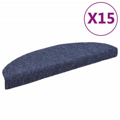 Trapmat zelfklevend 65x21x4 cm naaldvilt blauw 15-delig