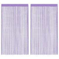 Koordgordijnen 2 st 100x250 cm paars - thumbnail