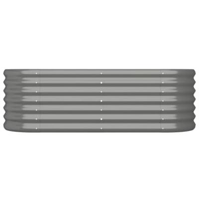 Plantenbak 114x40x36 cm gepoedercoat staal grijs
