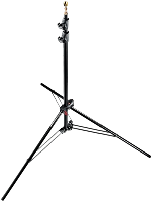 Manfrotto 1052BAC Stativo Serie Babylight con Sistema Pneumatico, 3 Sezioni in Alluminio, Altezza 237 cm, Nero