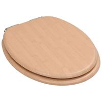 VidaXL Toiletbril met soft-close deksel bamboe mdf - thumbnail