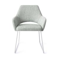 Jesper Home Eetkamerstoel 'Yanai' Slide White, kleur Soft Sage - thumbnail