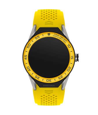 Horlogeband Tag Heuer SBF8A8017 Rubber Geel 22mm