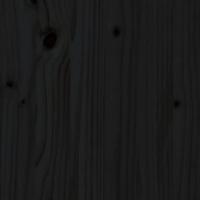 3-delige Loungeset met kussens massief hout zwart - thumbnail