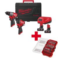 Milwaukee M12 FUEL™ FPP2X2-402X Accu combiset 2-delig (FPD2 + FCIWF1) 12V 4.0Ah in HD-Box - 4933498741 - thumbnail