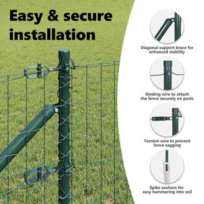 VidaXL Afrasteringspaal 7 pcs groen staal