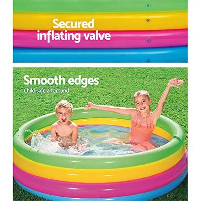 Bestway Opblaasbaar Kinderzwembad 4 Ringen Regenboog 157x46 cm +3 Jaar Tuin 51117