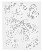 Creativ Company Schildercanvas met print, grote vlinder, d: 1,6 cm, afm 24x30 cm, 360 gr, 1 stuk - thumbnail